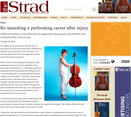 Corinne Morris - The Strad Article
